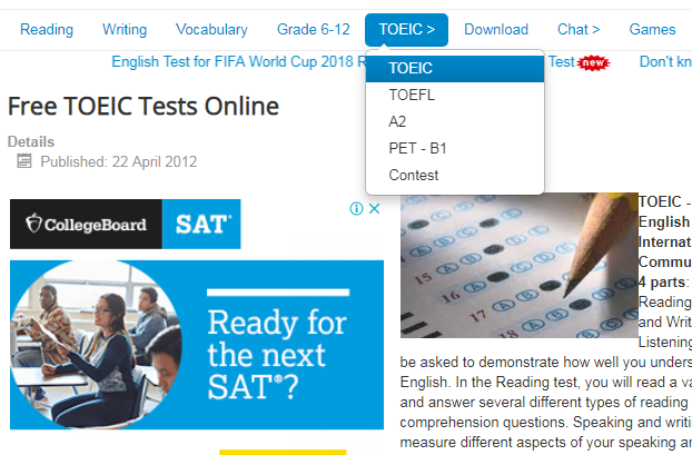 5 Website Hỗ Trợ Thi Thử Toeic Miễn Phi Edu Hoteljob Vn